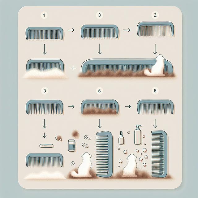 cleaning fur and dandruff from a fine-toothed comb