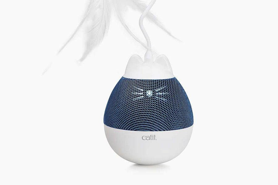 feather spinner cat toy