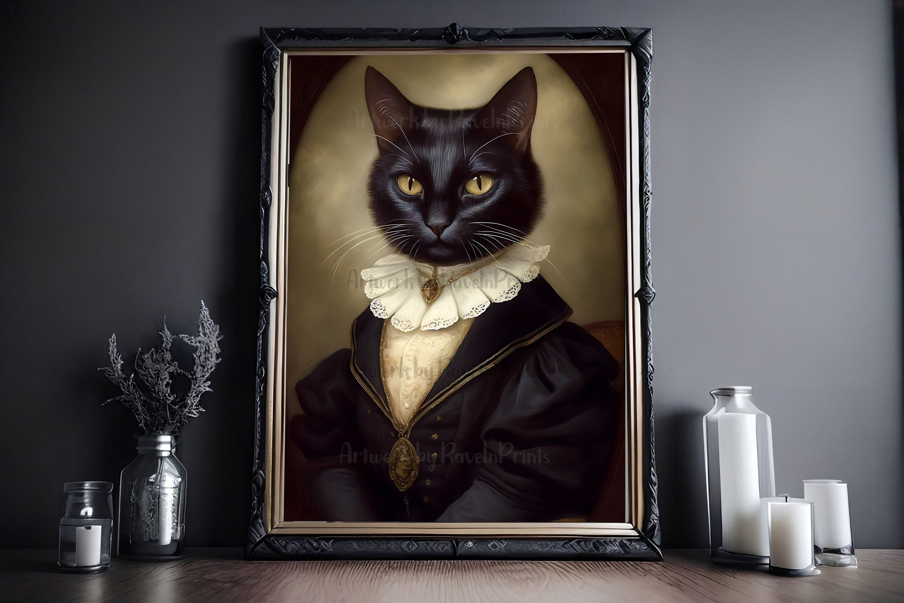 The Persian Cat by Julius Adam painting