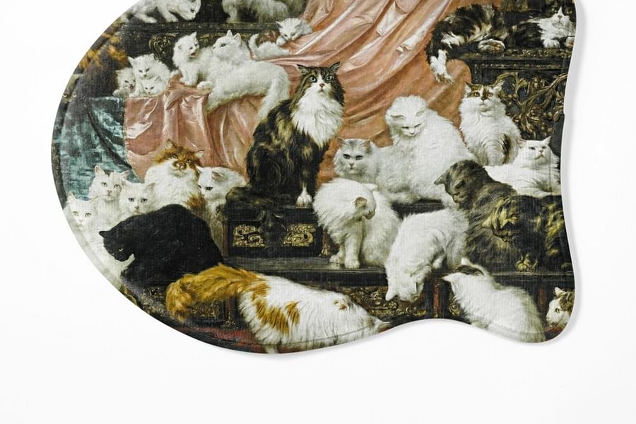 Two White Persian Cats by Carl Kahler painting