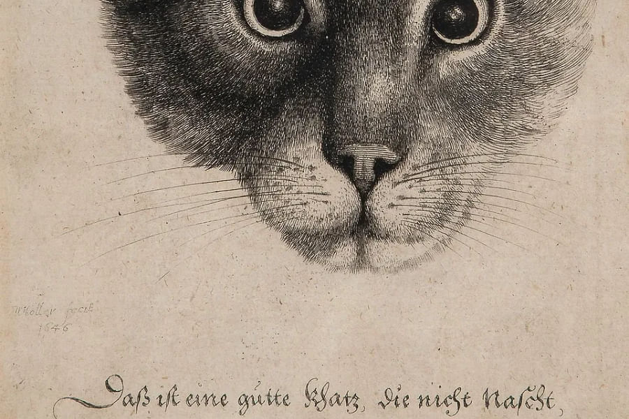 White Persian Cat by Gottfried Mind