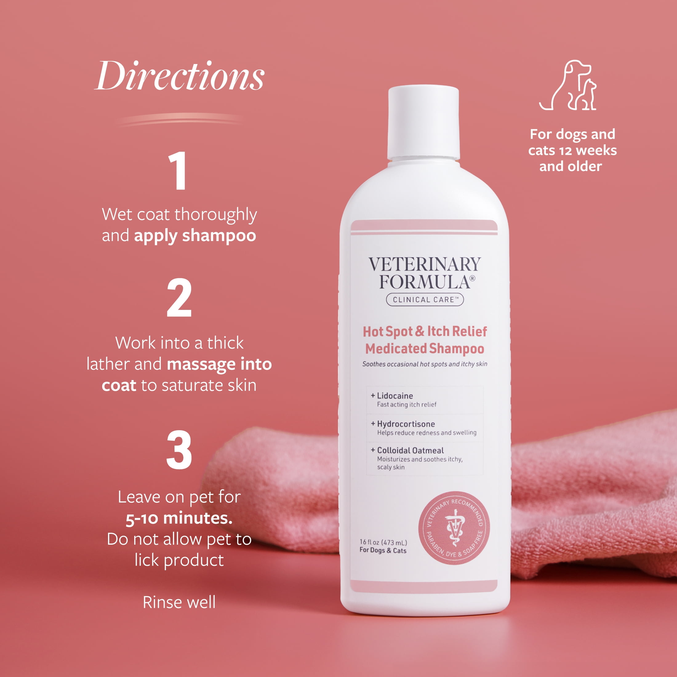 Veterinary Formula Clinical Care Medicated Shampoo for cats