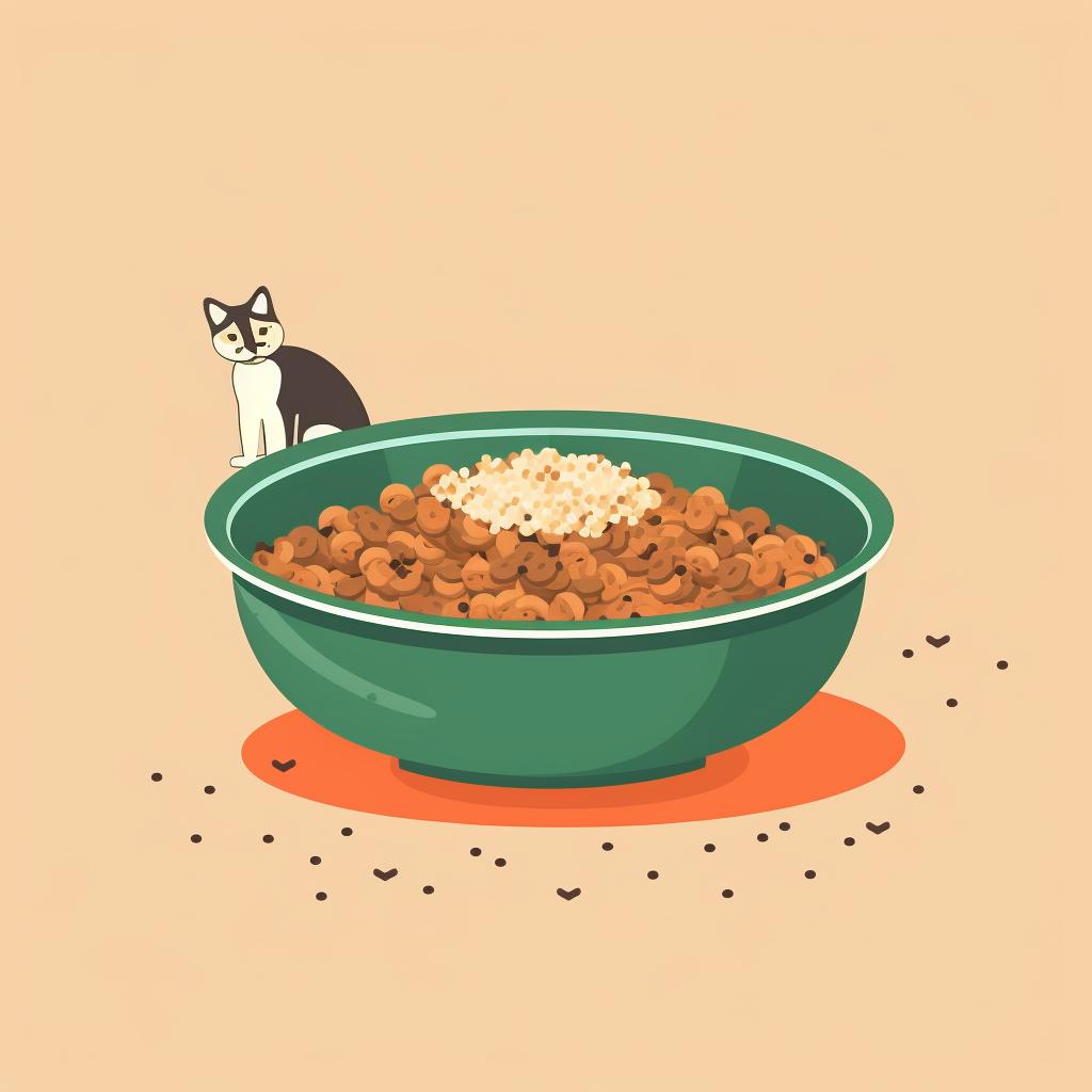 Cat food with broth added