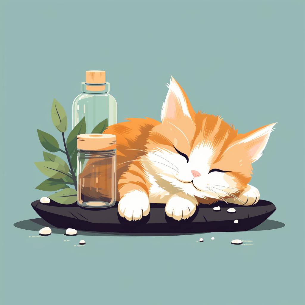A bottle of appetite-stimulating supplement for cats